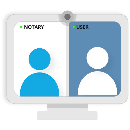 Online Notary Center connect via webcam